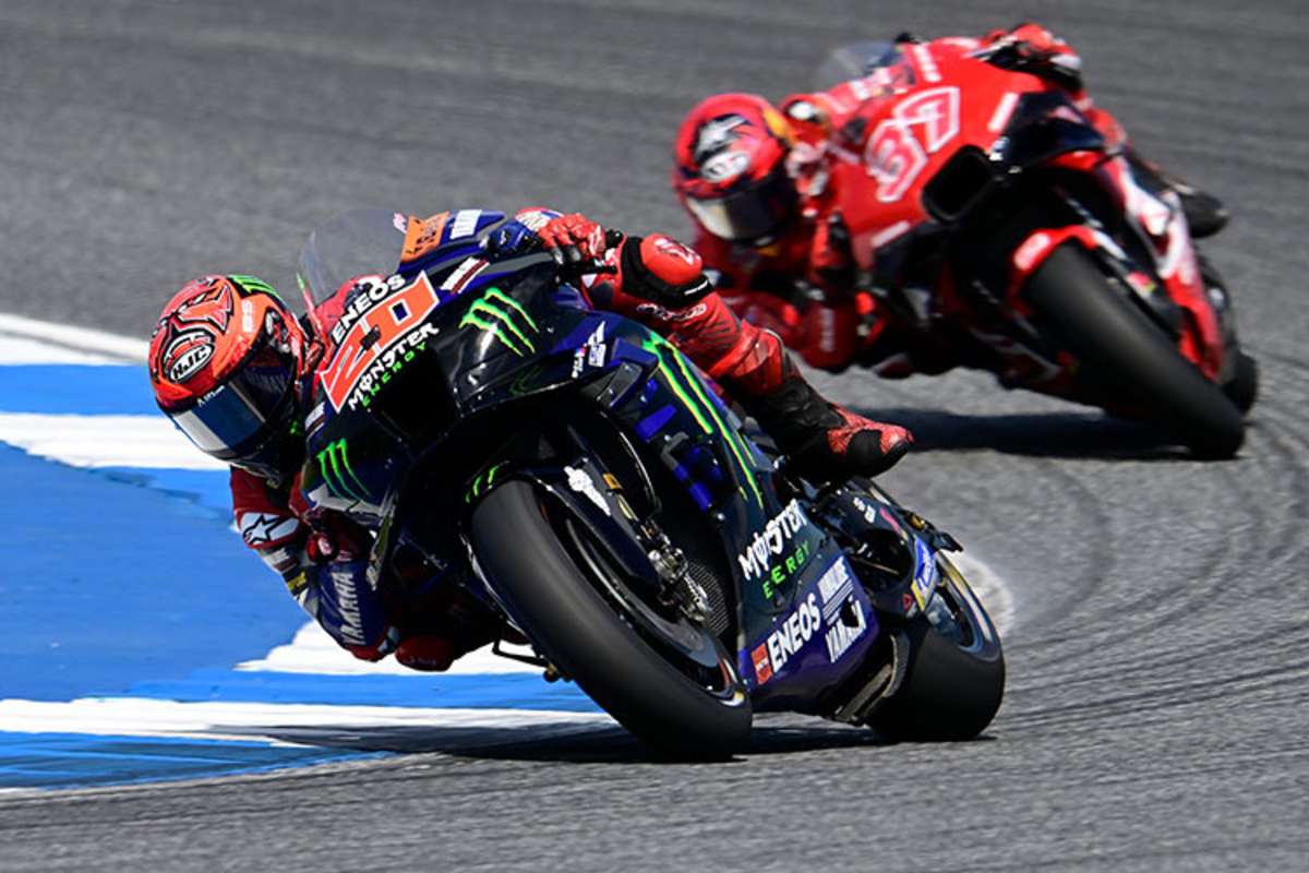 Der Sprint in Buriram: Quartararo (vor Augusto Fernández) blieb punktlos 