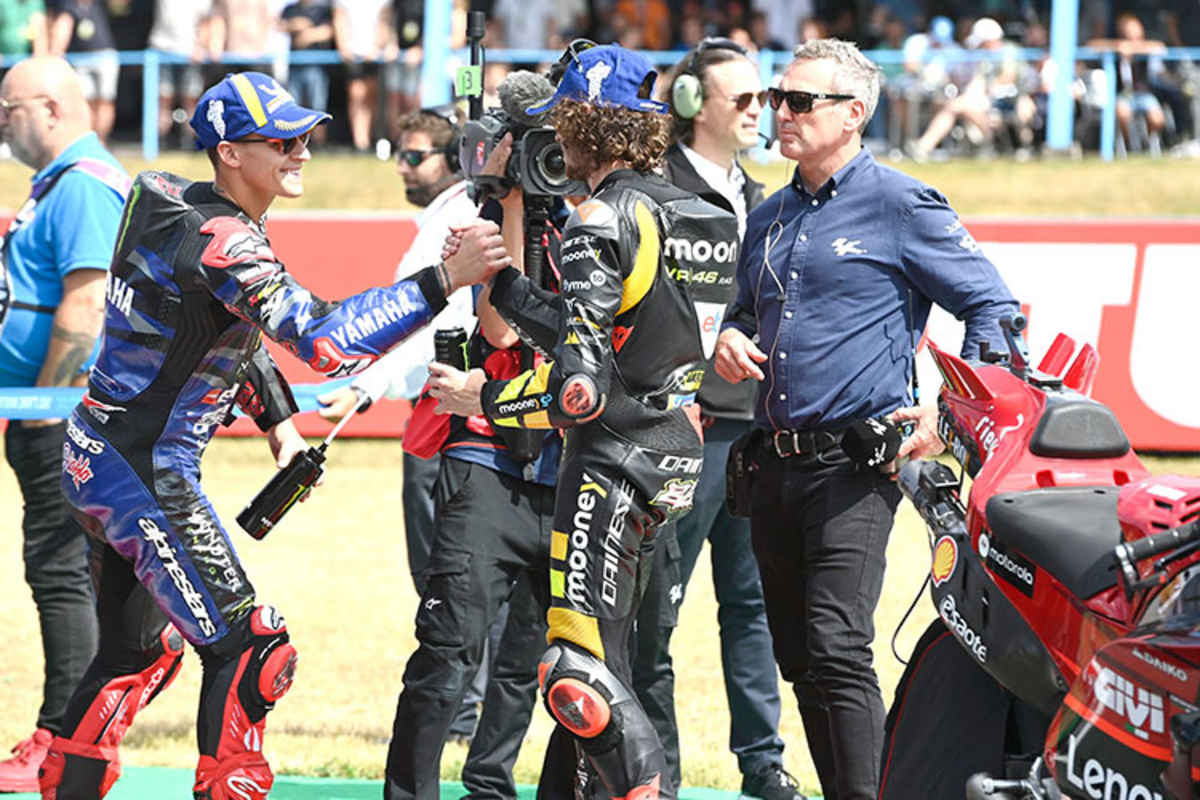 Fabio Quartararo gratuliert Marco Bezzecchi 