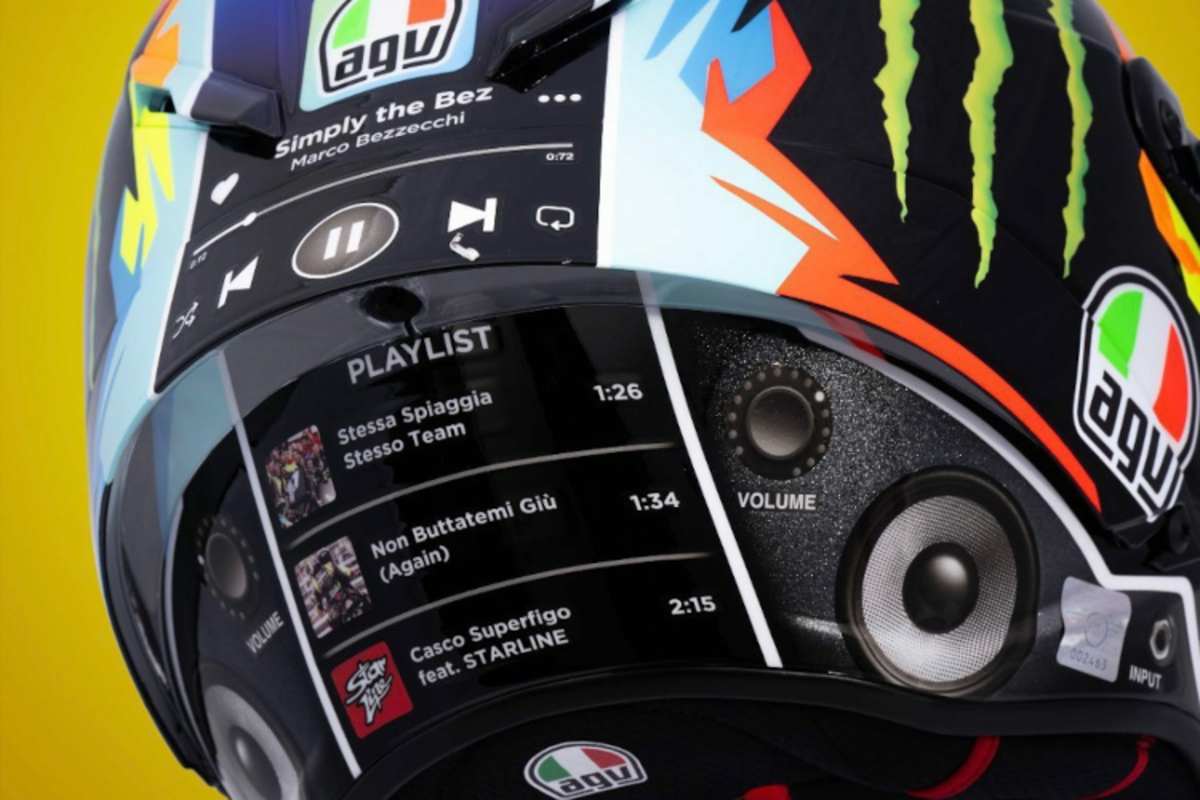 Kreatives Helmdesign für den Heim-GP in Misano: Bezzecchis Playlist