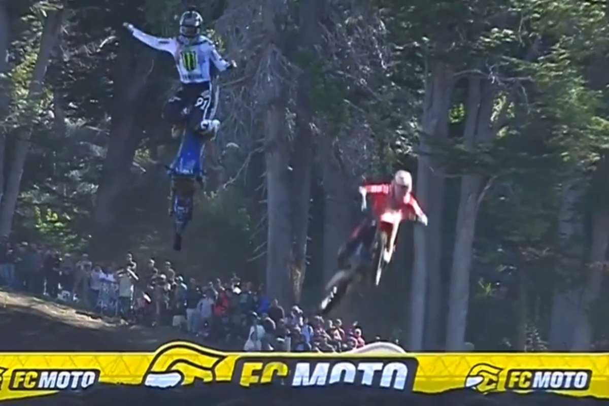 Jeremy Seewer trennte sich während der Flugphase von seinem Bike