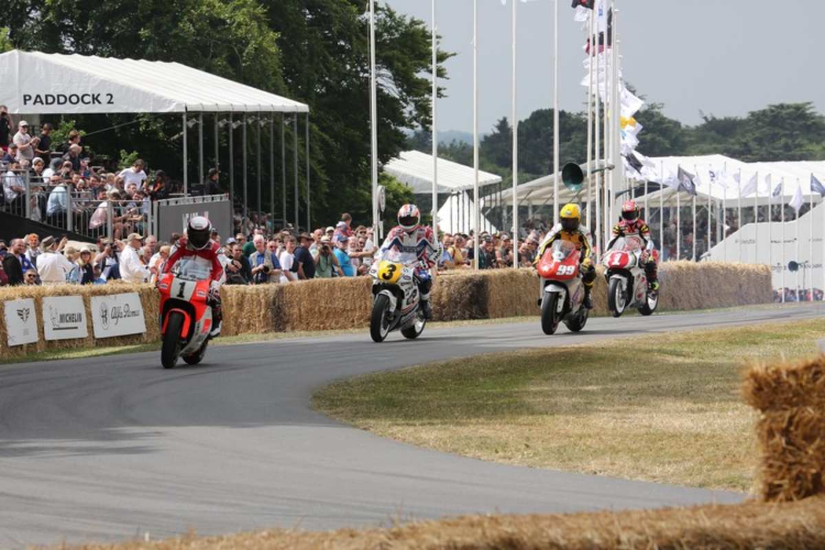 Rainey vor Doohan, Roberts Senior und Schwantz