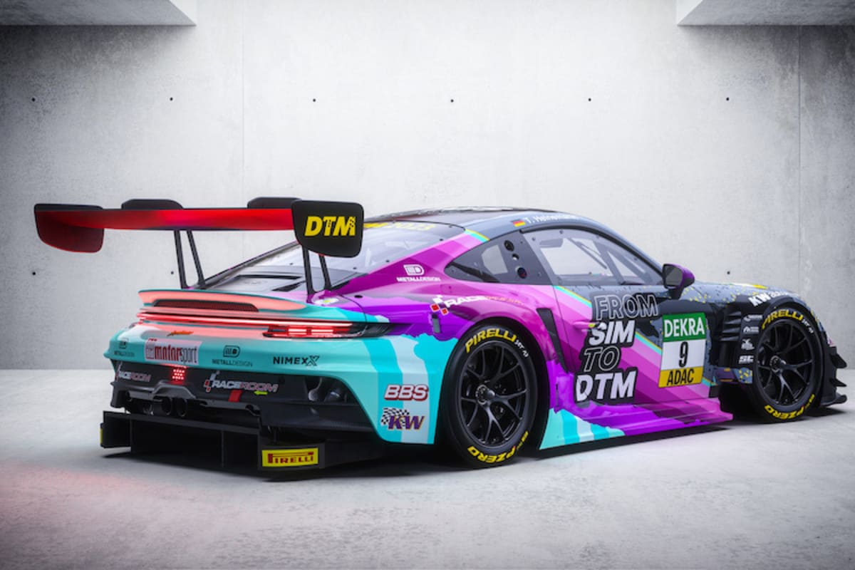 Der Bolide von Tim Heinemann wird im Starterfeld der DTM auffallen.