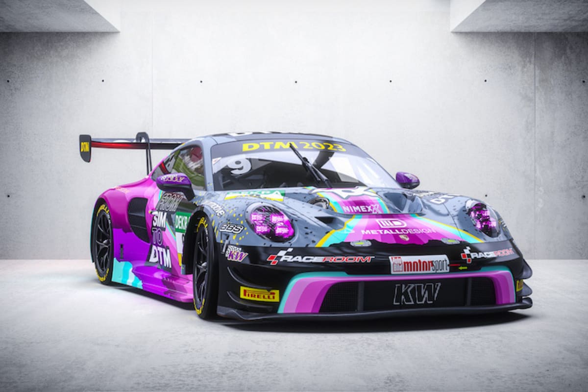 Der Bolide von Tim Heinemann wird im Starterfeld der DTM auffallen.