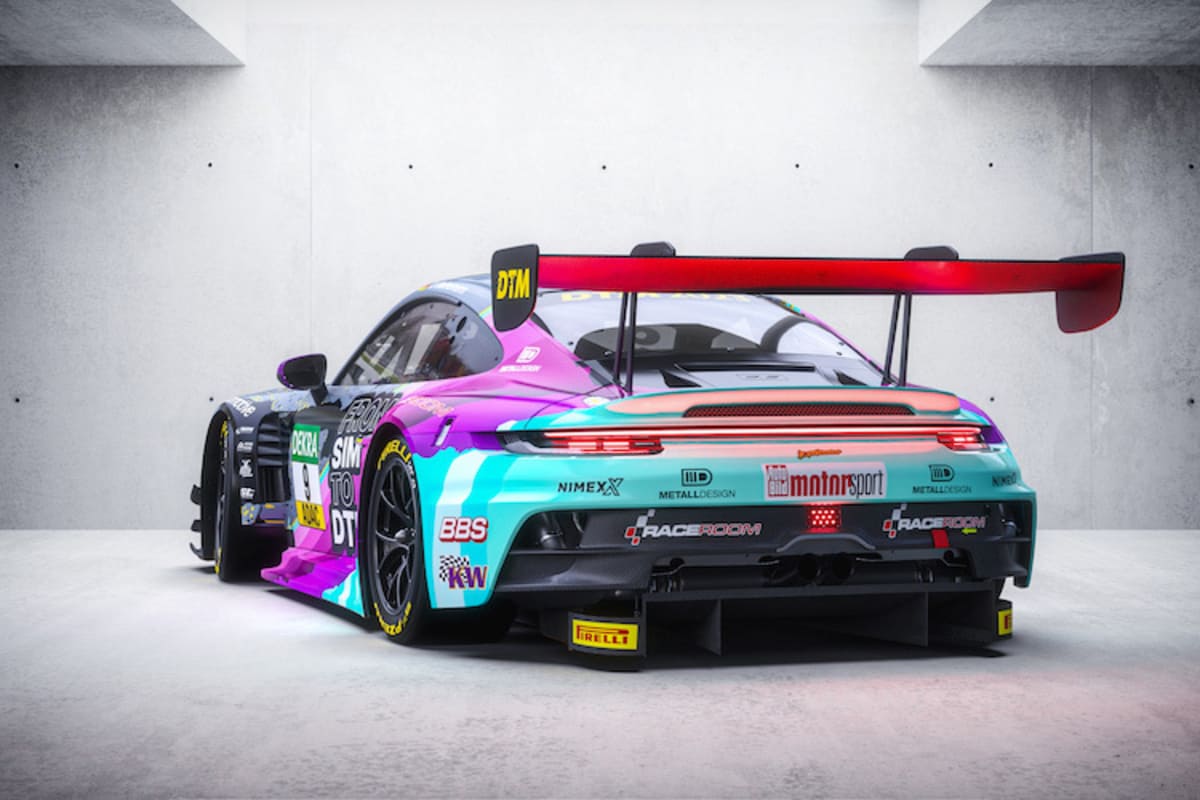 Der Bolide von Tim Heinemann wird im Starterfeld der DTM auffallen.