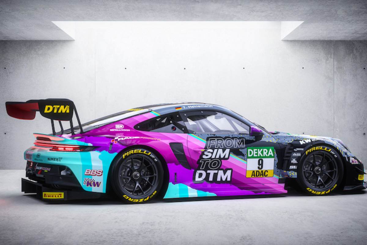 Der Bolide von Tim Heinemann wird im Starterfeld der DTM auffallen.