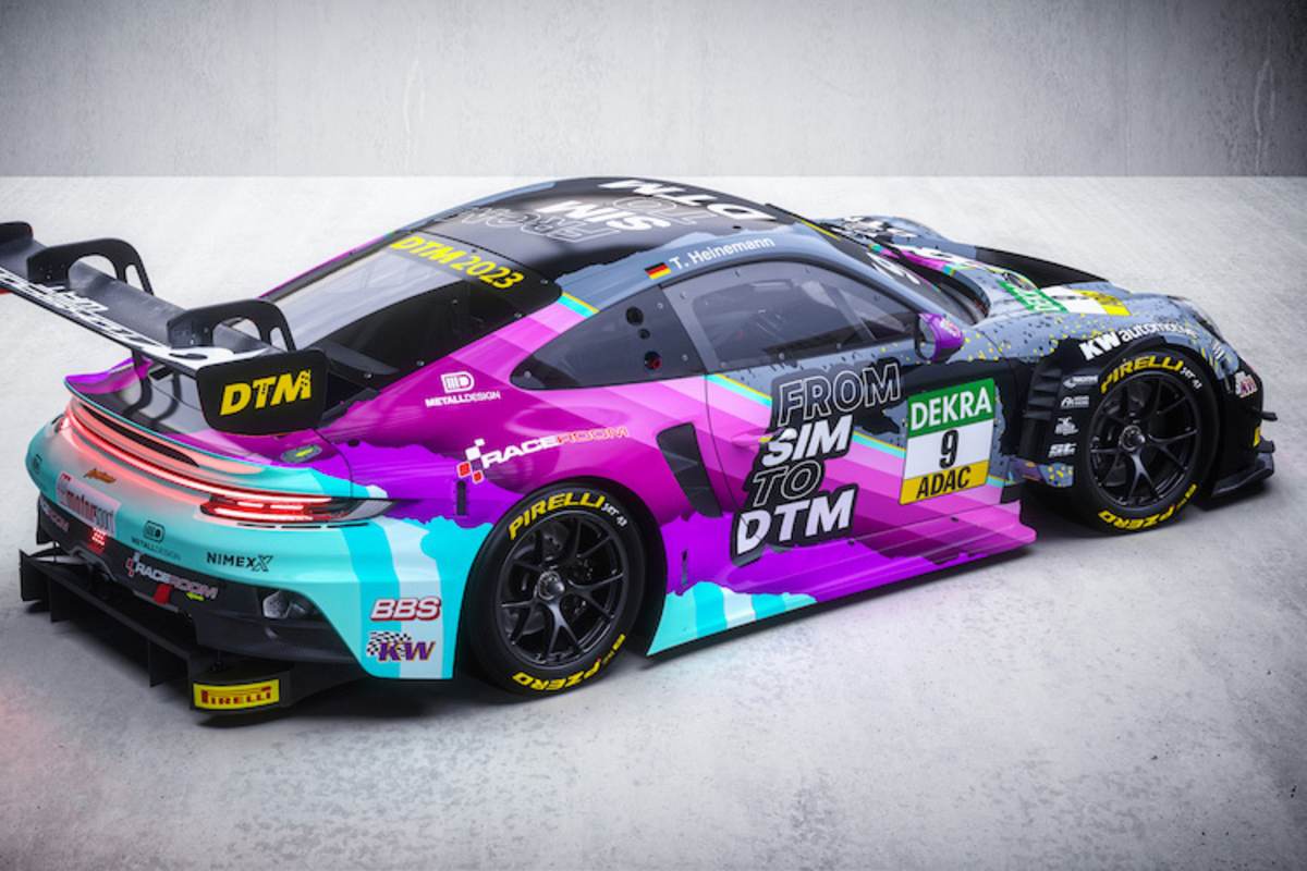 Der Bolide von Tim Heinemann wird im Starterfeld der DTM auffallen.