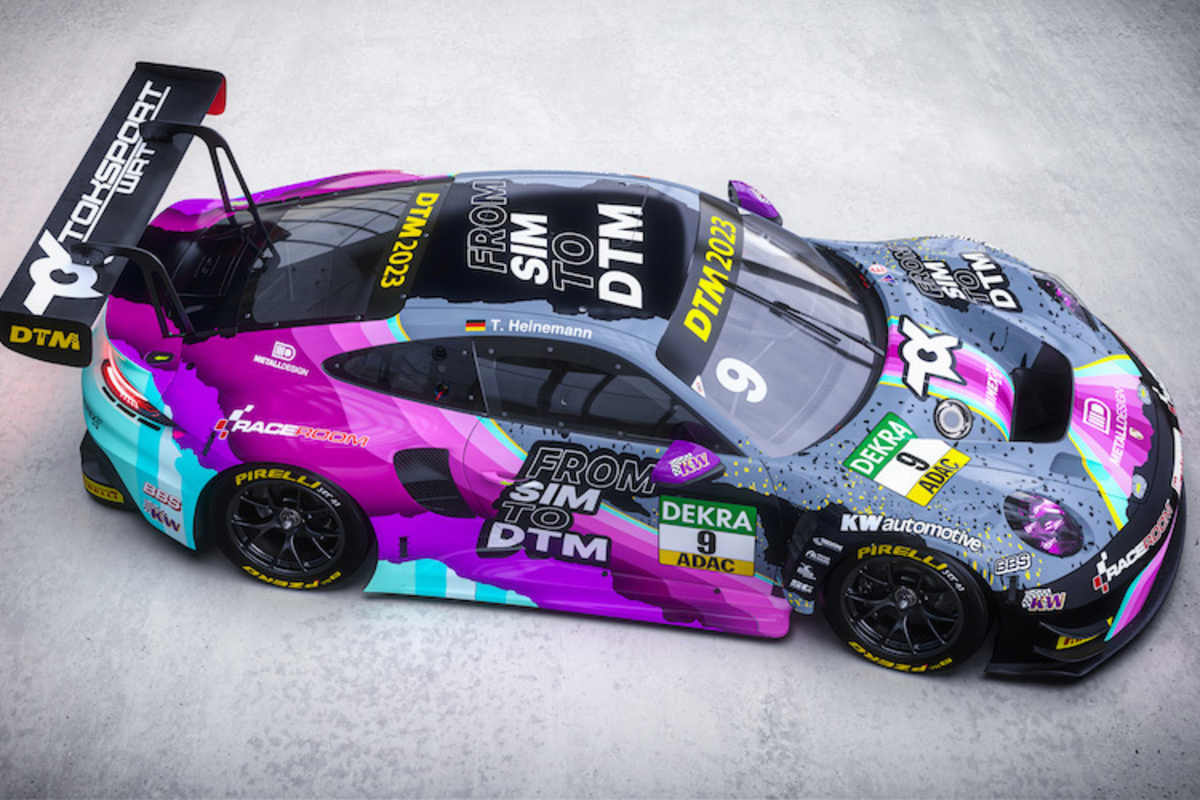 Der Bolide von Tim Heinemann wird im Starterfeld der DTM auffallen.