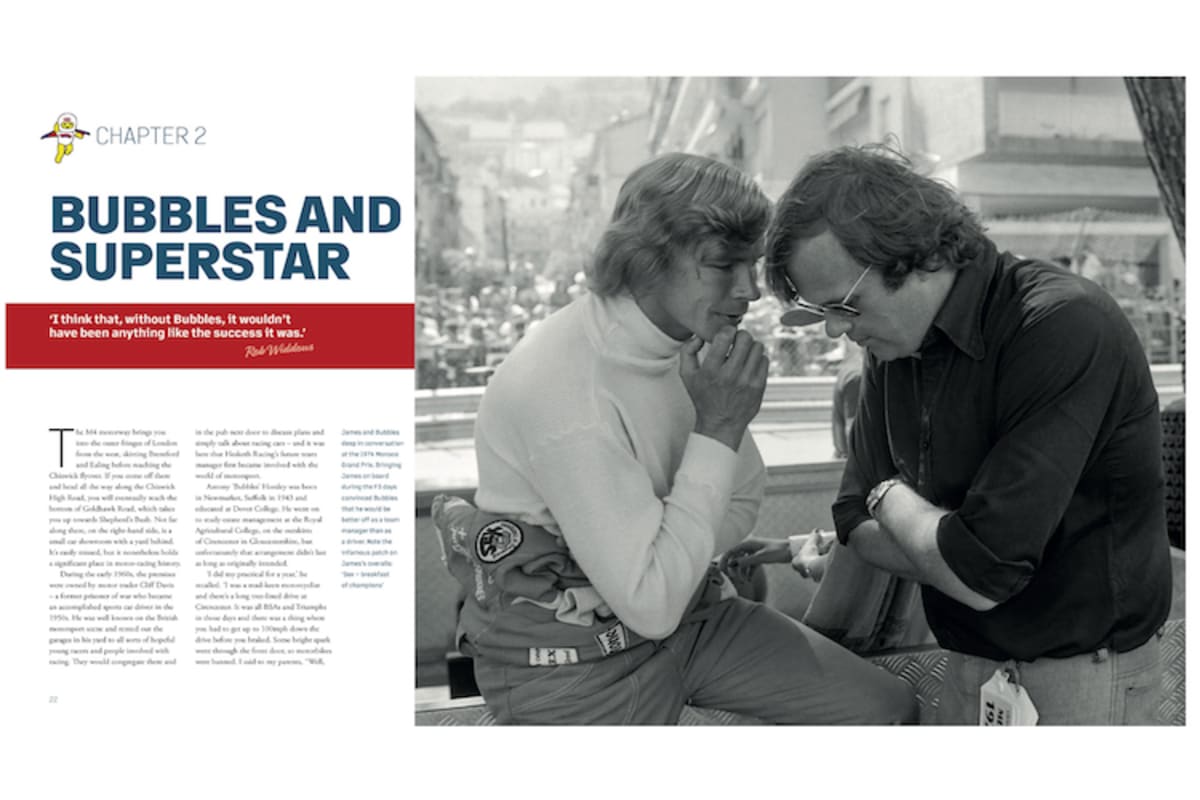 James Hunt und Bubbles Horsley