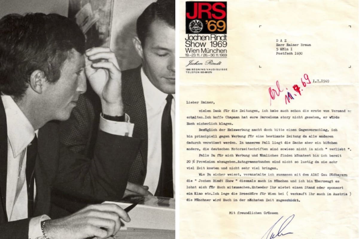 Strategiegespräch in Sachen Pressearbeit: Jochen Rindt, Journalist Braun 1966 – und der 20 Prozent-Brief