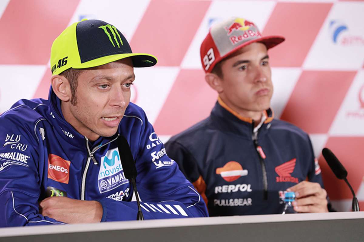 Könnte passieren: Dicke Luft in der WM wie einst zwischen Rossi und Márquez.