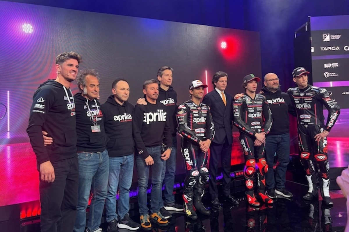 Die Aprilia-Mannschaft