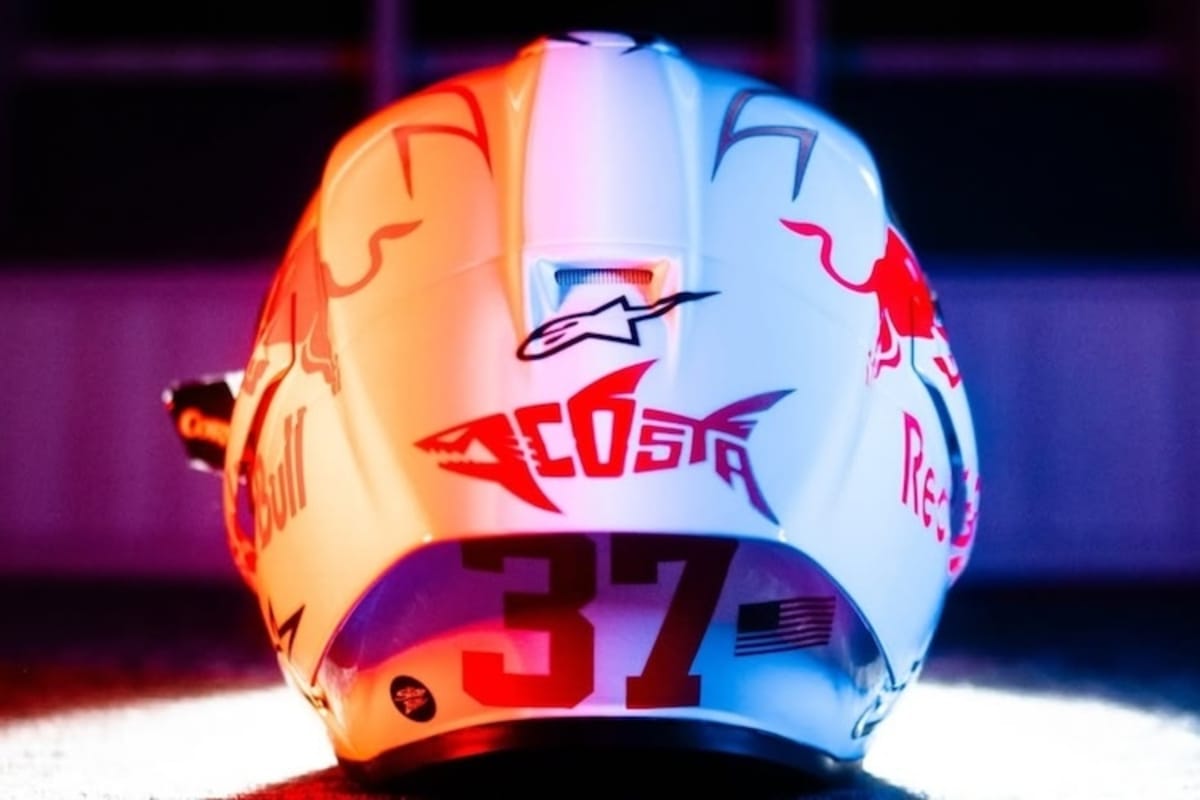 Football-Motorrad-Helm der Startnummer 37