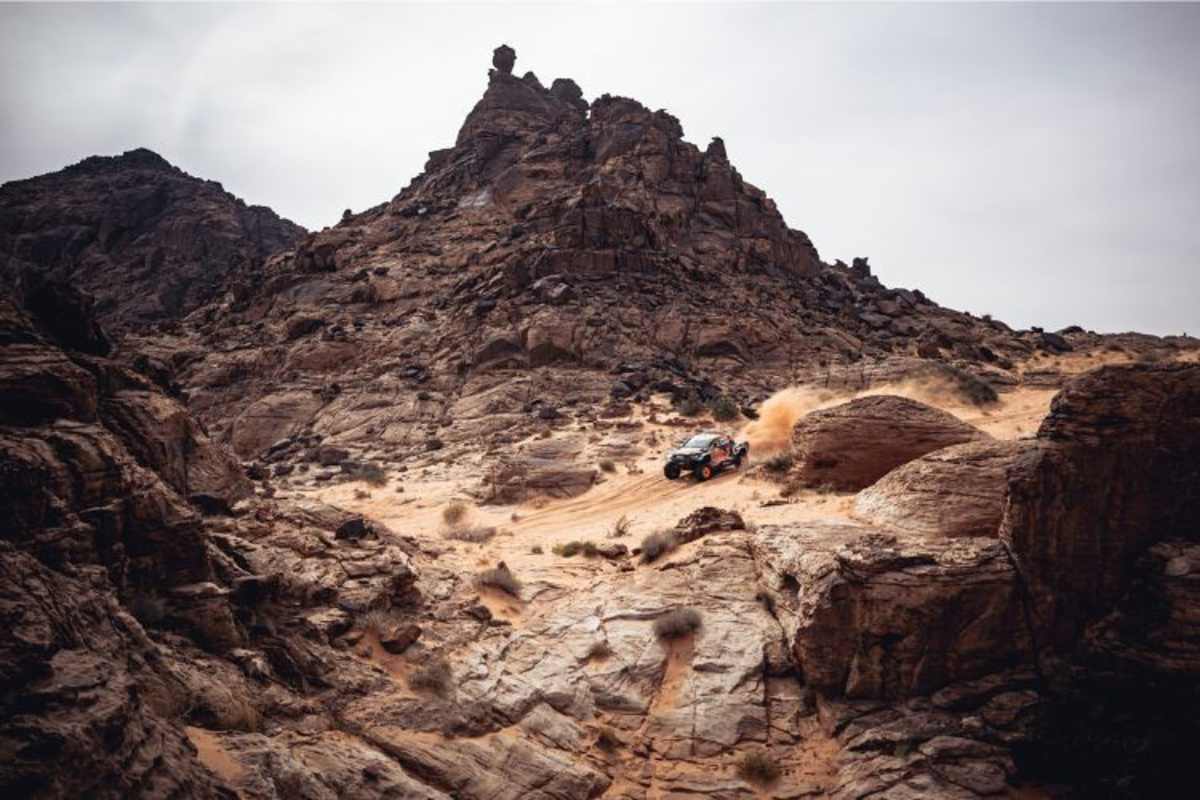 Toyota-Frontrunner  Seth Quintero/Dennis Zenz: Sieger der fünften Etappe im rauen Gelände