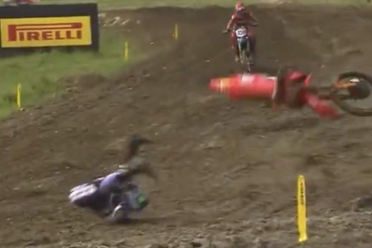 WM-Leader Tim Gajser stürzte und musste das Rennen aufgeben