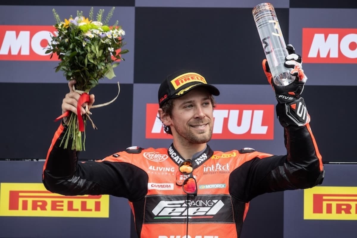 Philipp Öttl feierte vor den vielen deutschen Fans sein erstes Podium der Saison