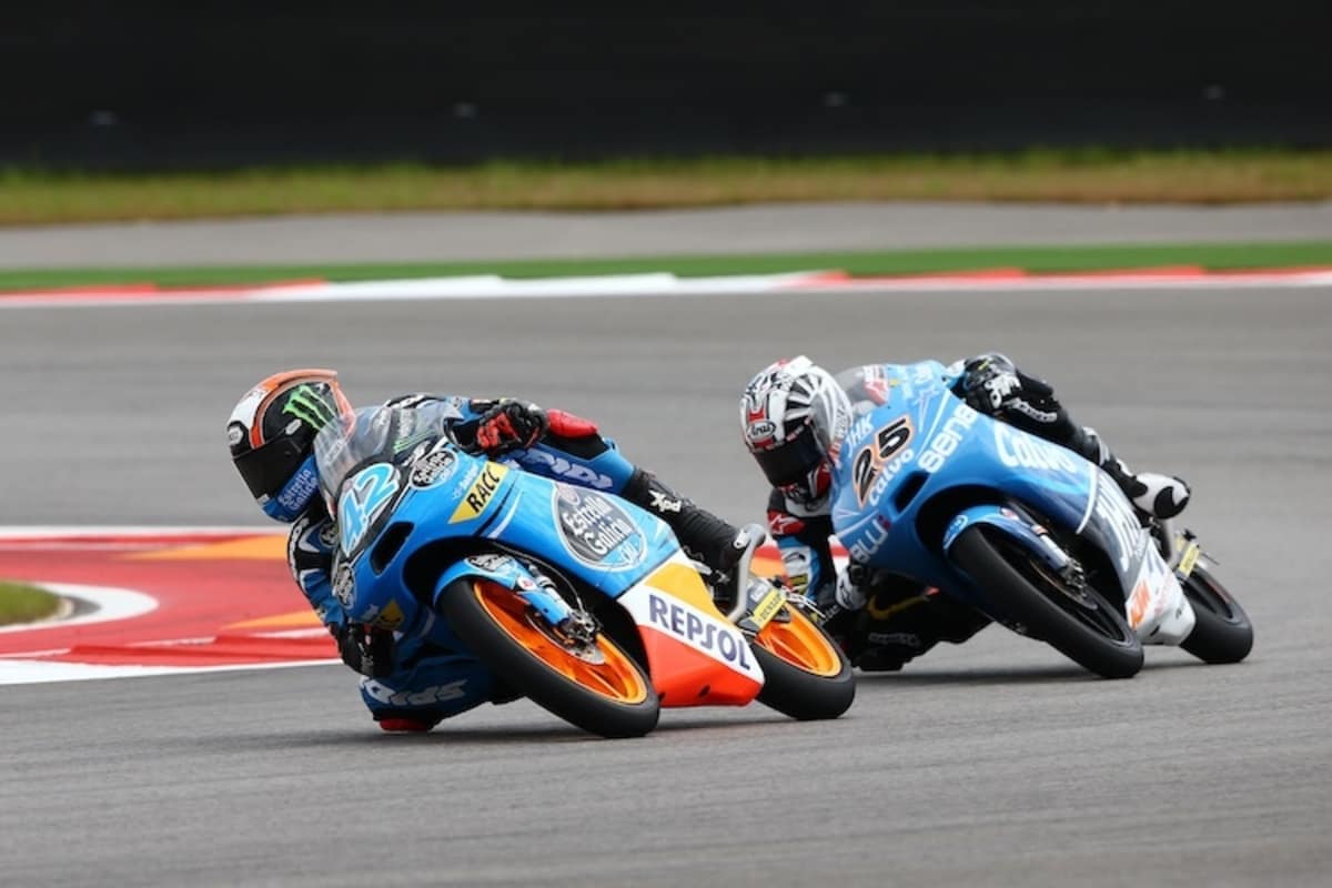 2013: Texas-Premierensieg für Alex Rins in der Moto3 – hier vor Maverick Vinales