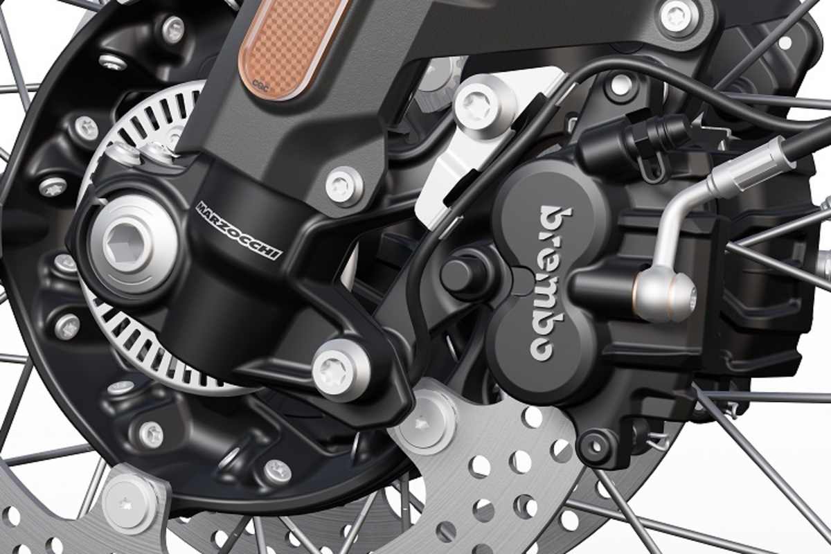 Bremsen von Brembo, USD-Gabel von Marzocchi