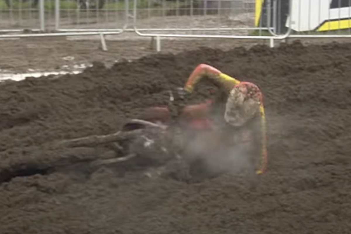 Daniela Guillen stürzte am Sonntag