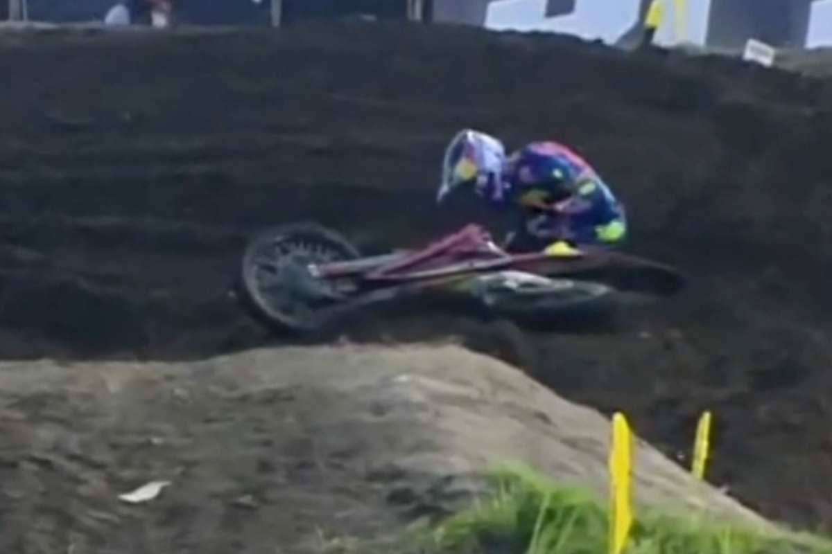 Simon Längenfelder stürzte kurz vor dem Ziel