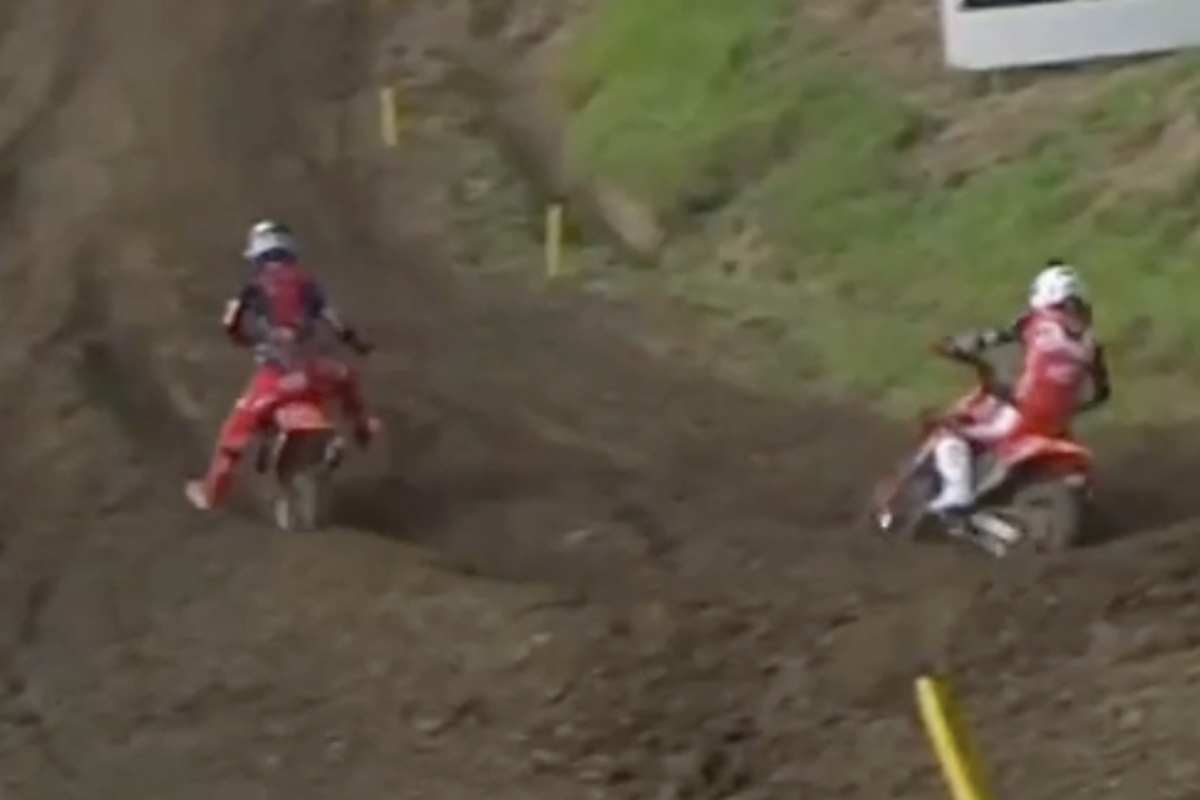 Gajser nutzt einen Fehler von Jorge Prado und übernimmt die Führung