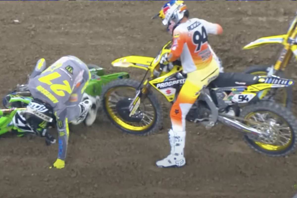 Ken Roczen kollidierte nach dem Start mit Jason Anderson