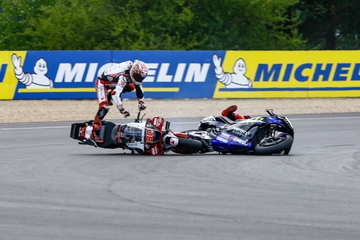 Augusto Fernandez (Yamaha) riss Ersatzfahrer Taka Nakagami ins Verderben