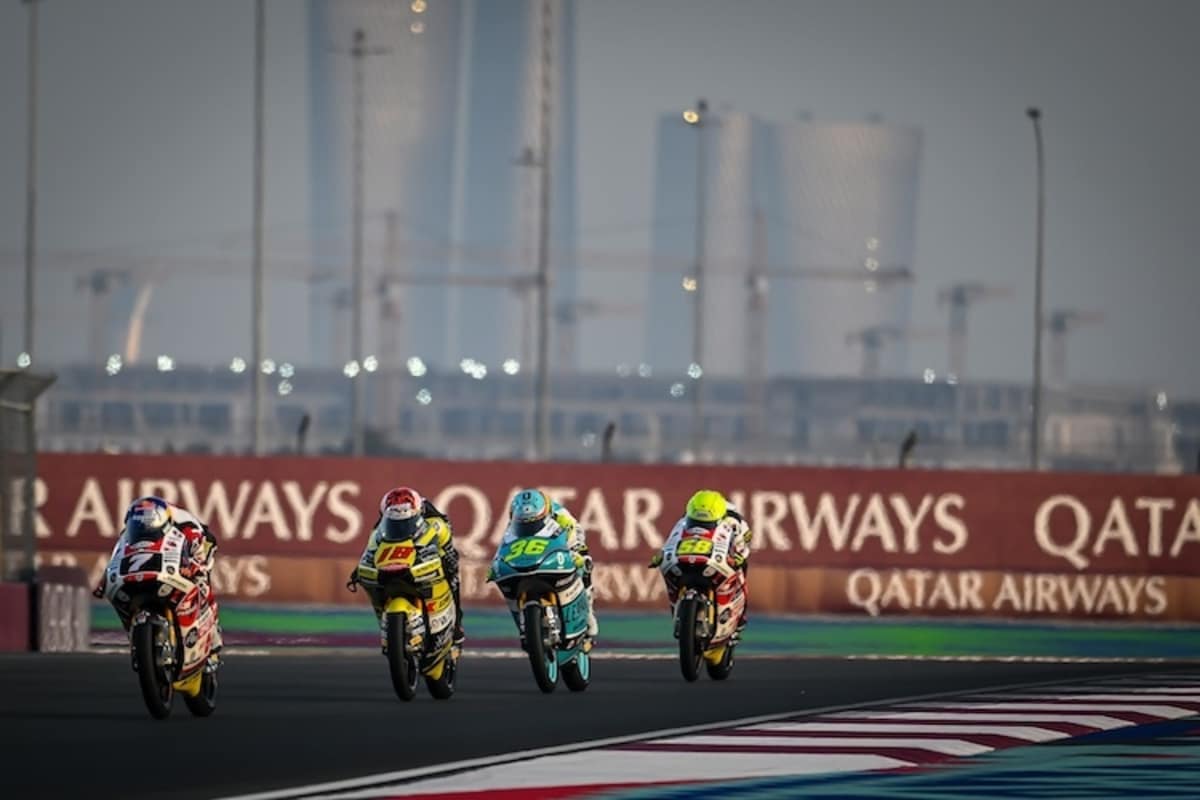 Gut dabei in der Wüste. Beide Honda-Reiter der «Squadra» zeigten in Losail eine gute Leistung. Farioli ging im Rennen zu Boden, Lunetta schaffte Platz 15