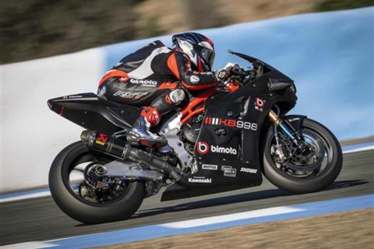 Die Bimota KB998 debütierte beim Jerez-Test