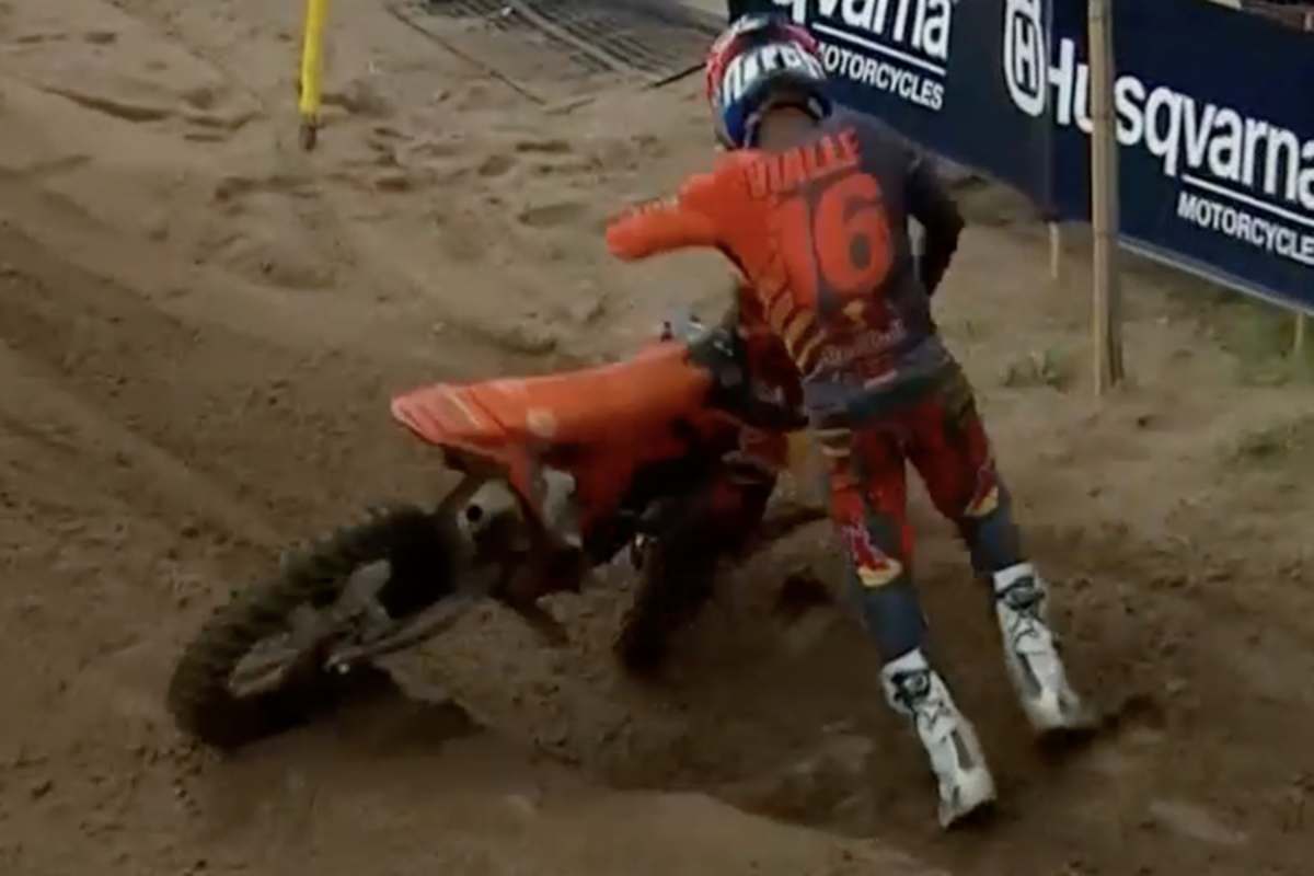 Tom Vialle stürzte am Ende des zweiten Laufs und fiel von Platz 2 auf Rang 3 zurück