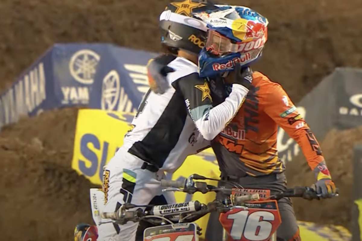 Die beiden Titelgewinner RJ Hampshire und Tom Vialle im Ziel