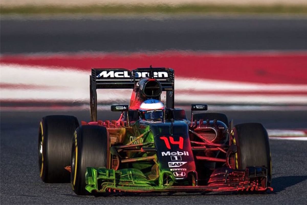 So sah das am Wagen von Fernando Alonso 2016 aus