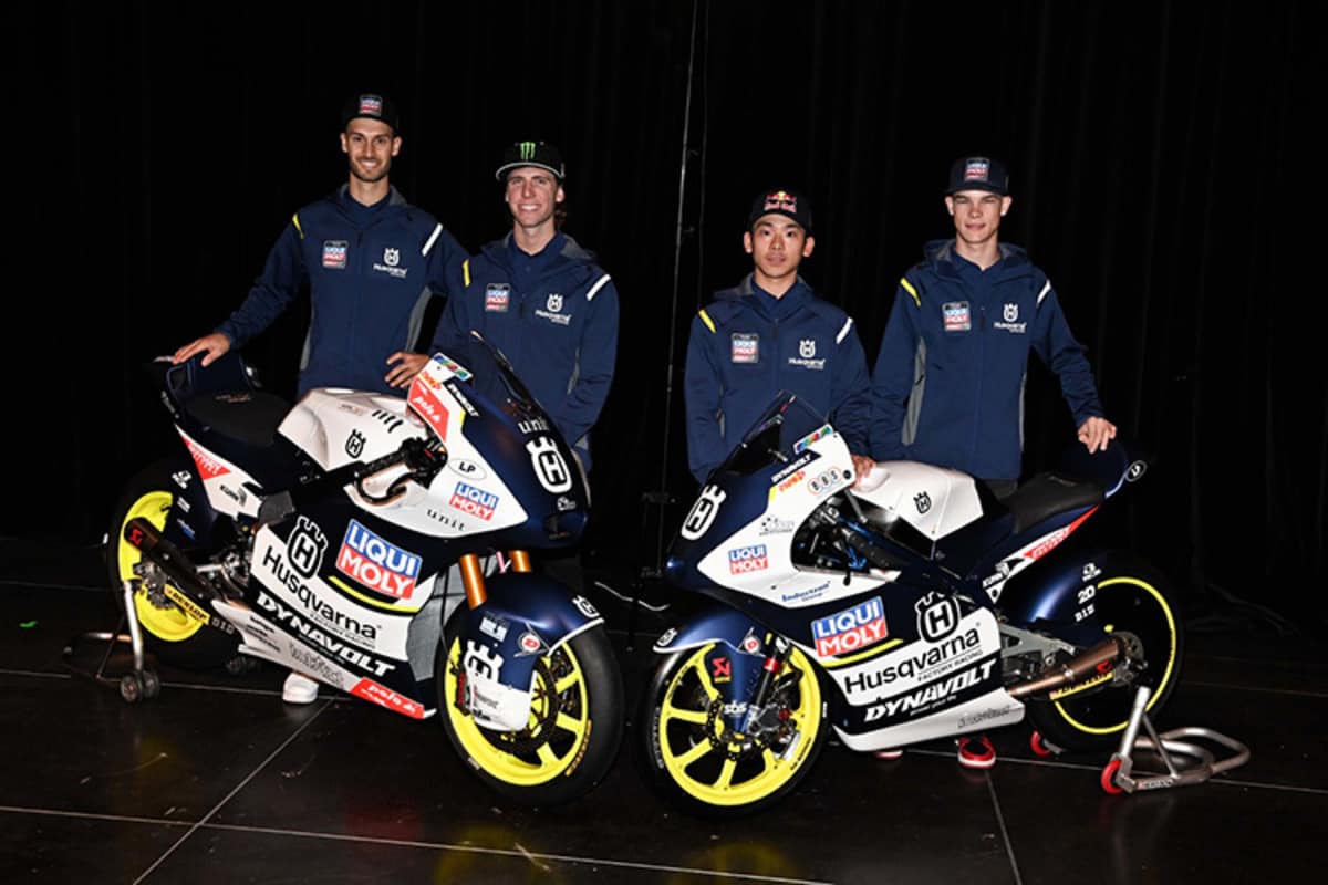 Das Husky-Team: Tulovic, Binder, Sasaki und Veijer