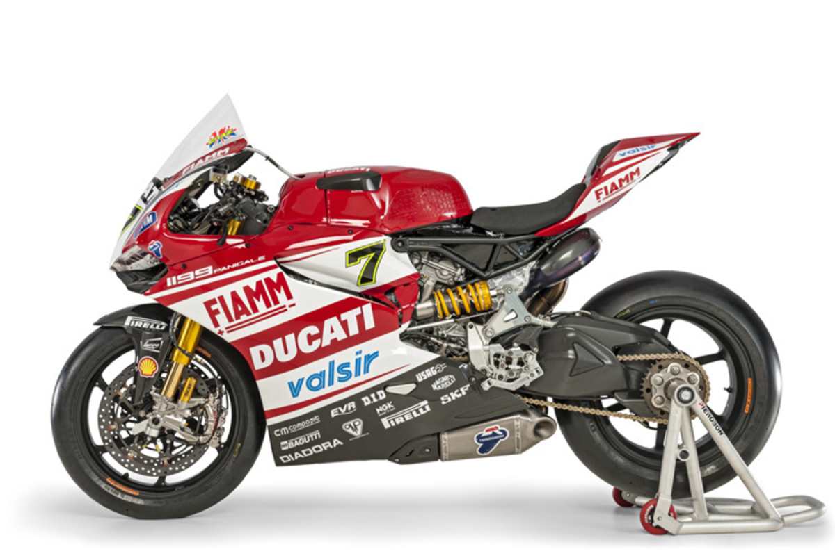 So sah der Auspuff an der Ducati Panigale ursprünglich aus