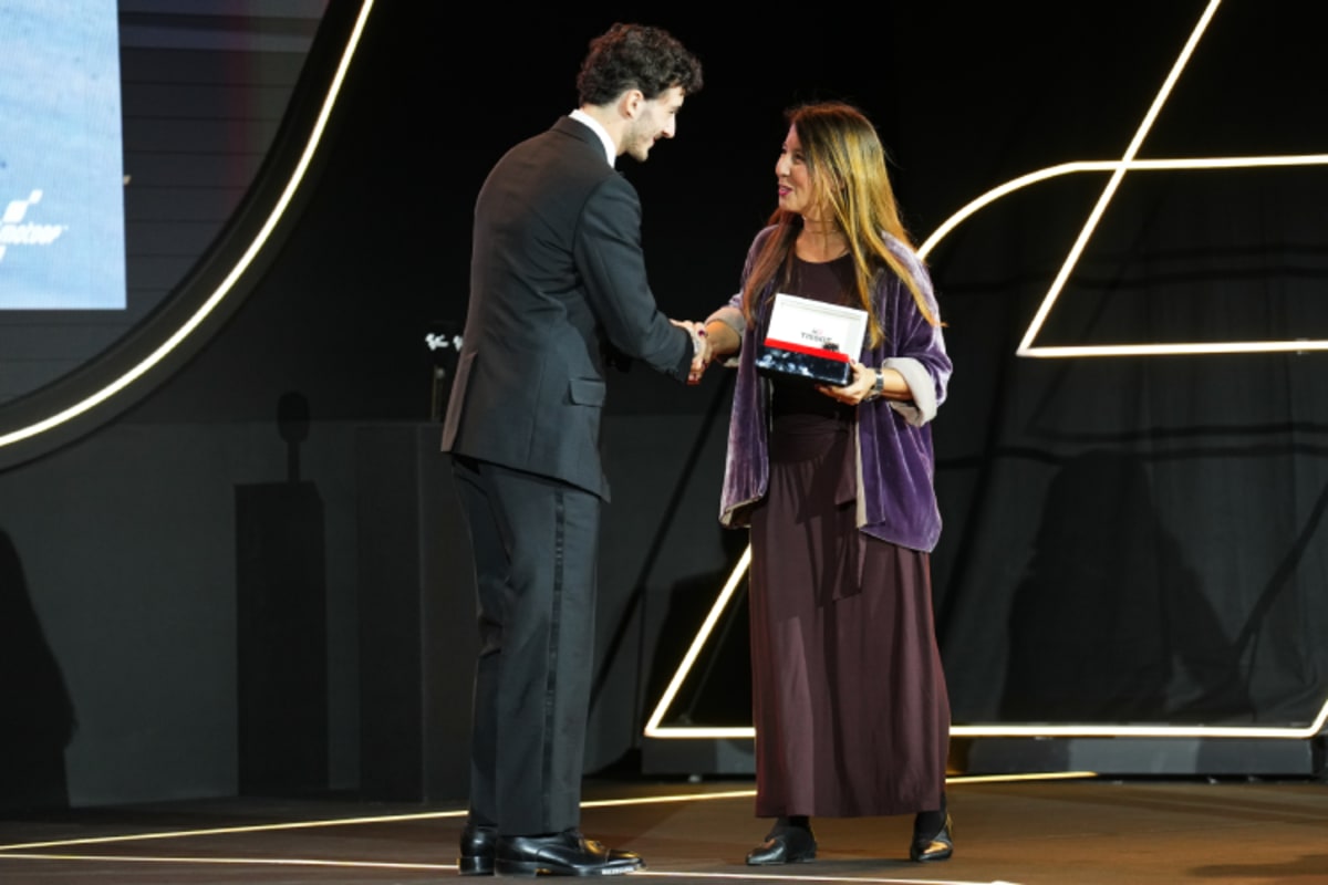 Bagnaia nahm die Auszeichnung dankend etngegen