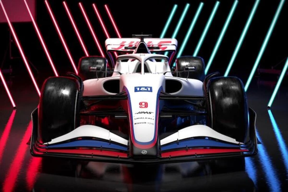 Ein Computerbild vom Haas VF-22-Ferrari