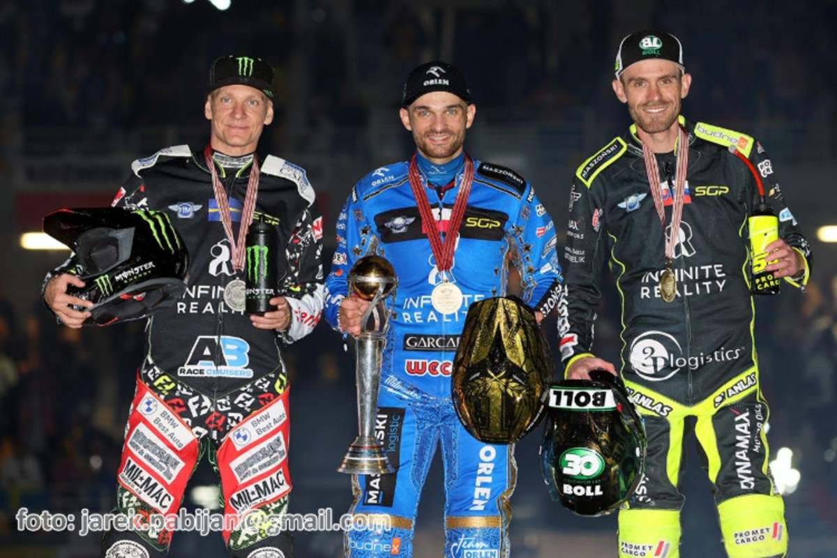 Die Top-3 der WM (v.l.): Lindgren, Zmarzlik und Vaculik