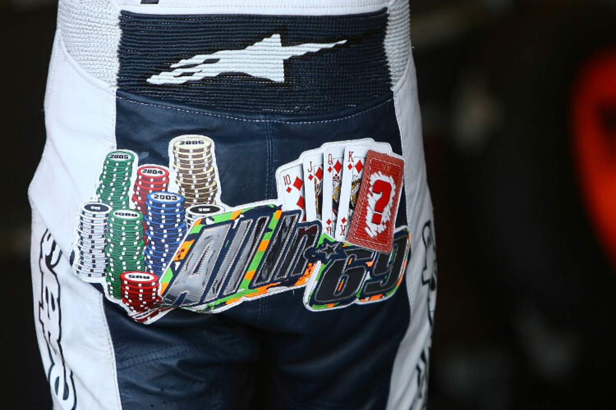 2006: Auf Nicky Haydens Kombi prangte ein noch unvollständiger Royal Flush