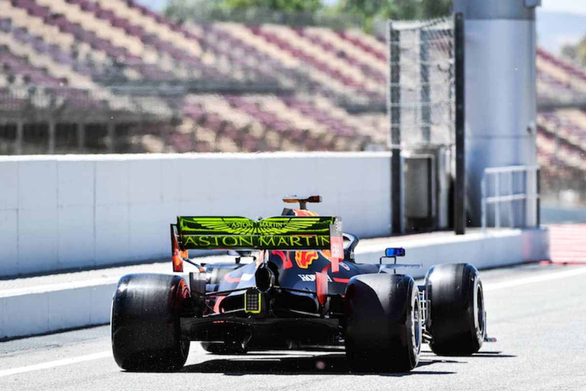 Pierre Gasly geht mit FloViz am Heckflügel auf die Bahn