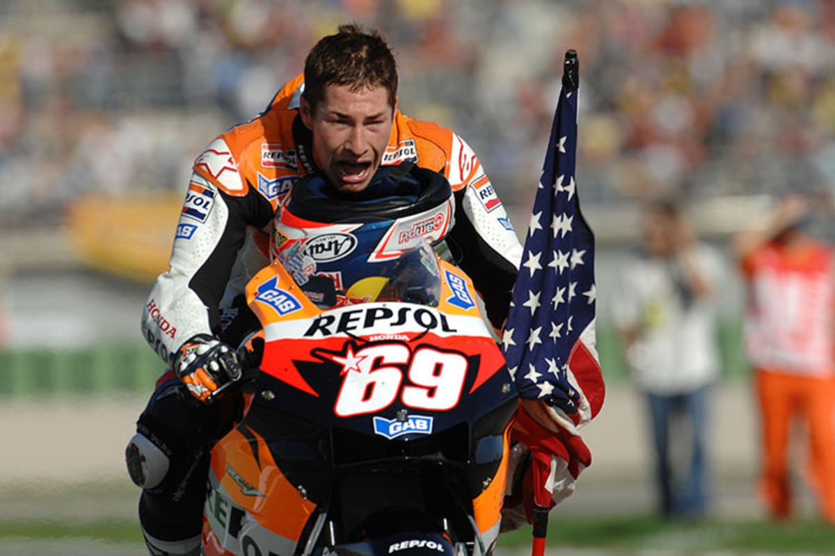 Nicky Hayden nach dem Titelgewinn 2006 in Valencia