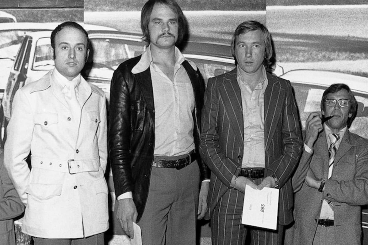 Das Meister-Trio des Premiere-Jahres 1974: Champion Schütz (Mitte), Vize Grohs (rechts) und Trinkner als Dritter