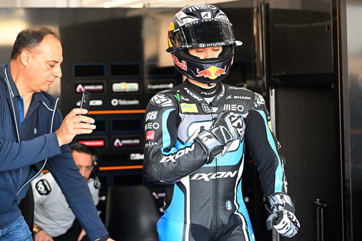 Erster Aprilia-Test im November: Miguel und Papa Paulo Oliveira