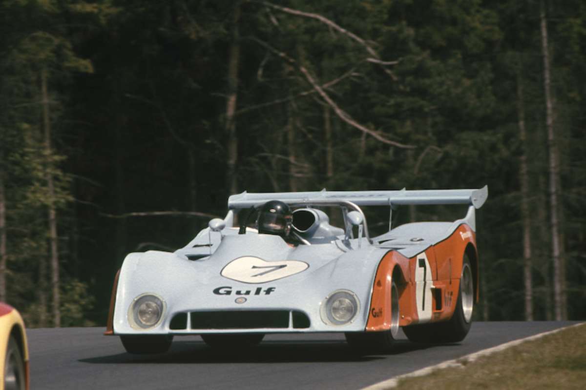 James Hunt 1974 mit einem Mirage auf dem Nürburgring