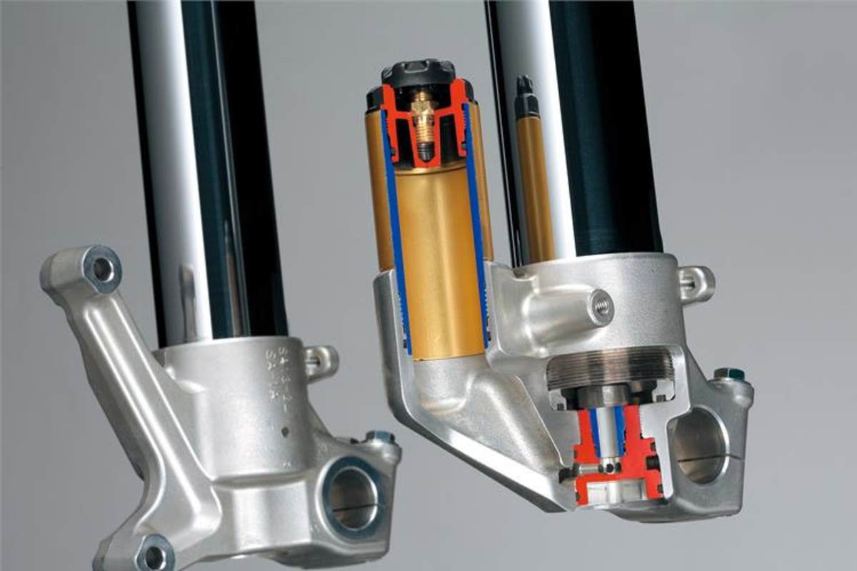 Asymmetrische Vordergabel mit Luftfederung 