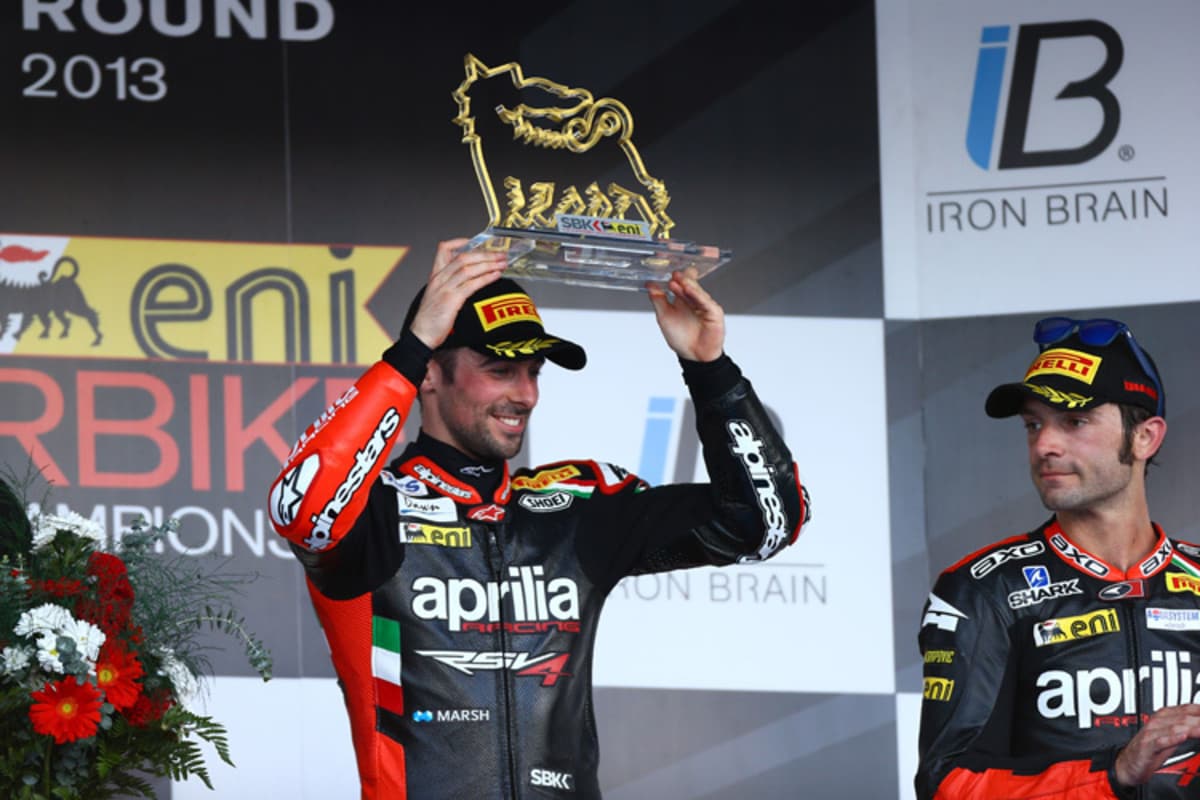 Für Aprilia gewann Eugene Laverty 2013 neun Rennen