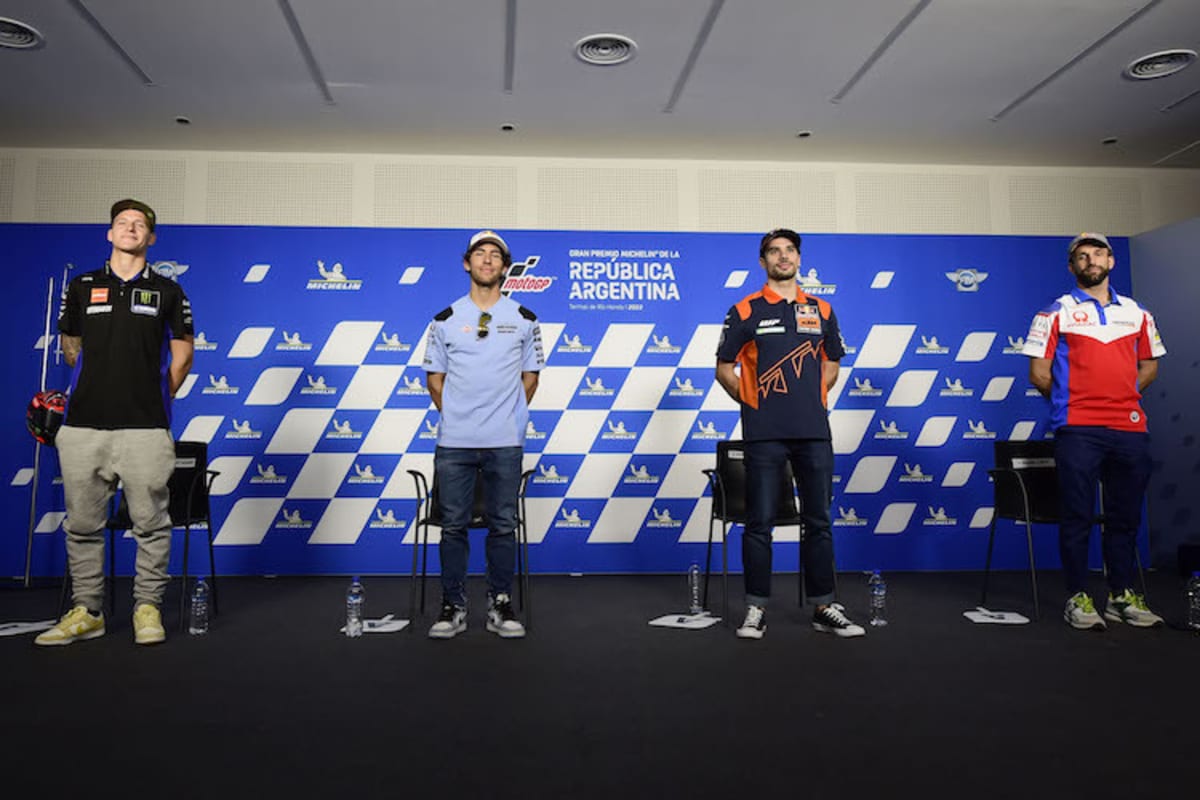Quartararo, Bastianini, Oliveira und Zarco bei der Pressekonferenz