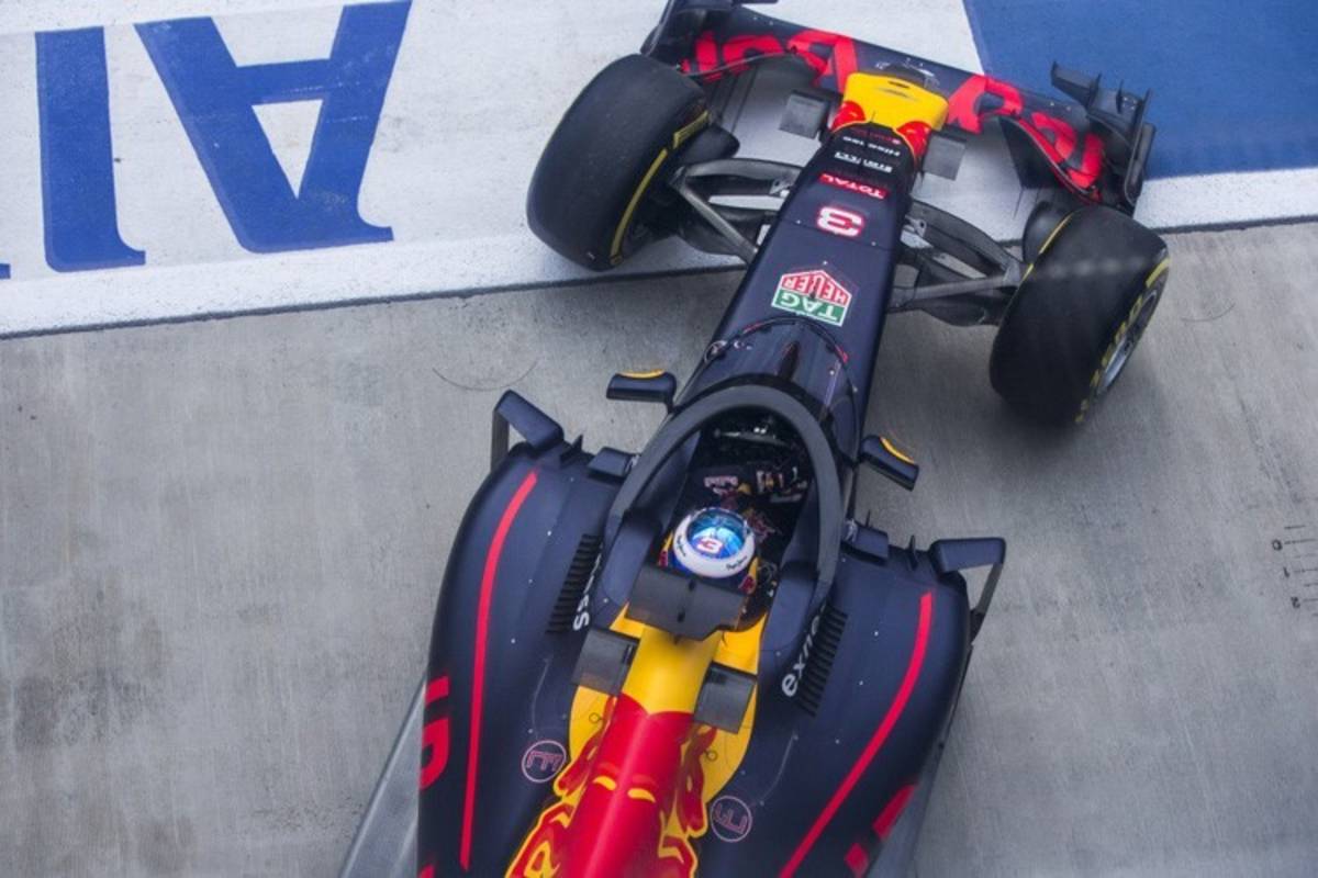 Daniel Ricciardo mit dem Aeroscreen