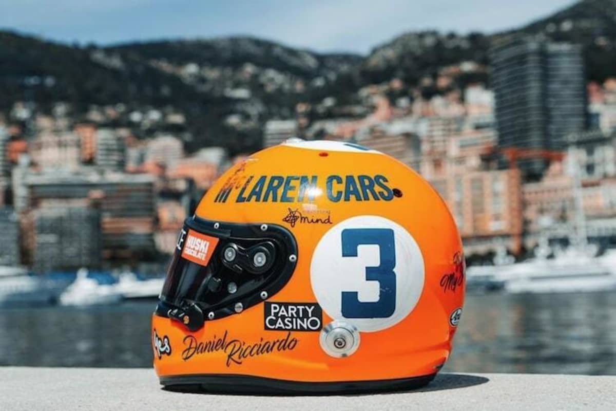 Der Helm von Daniel Ricciardo