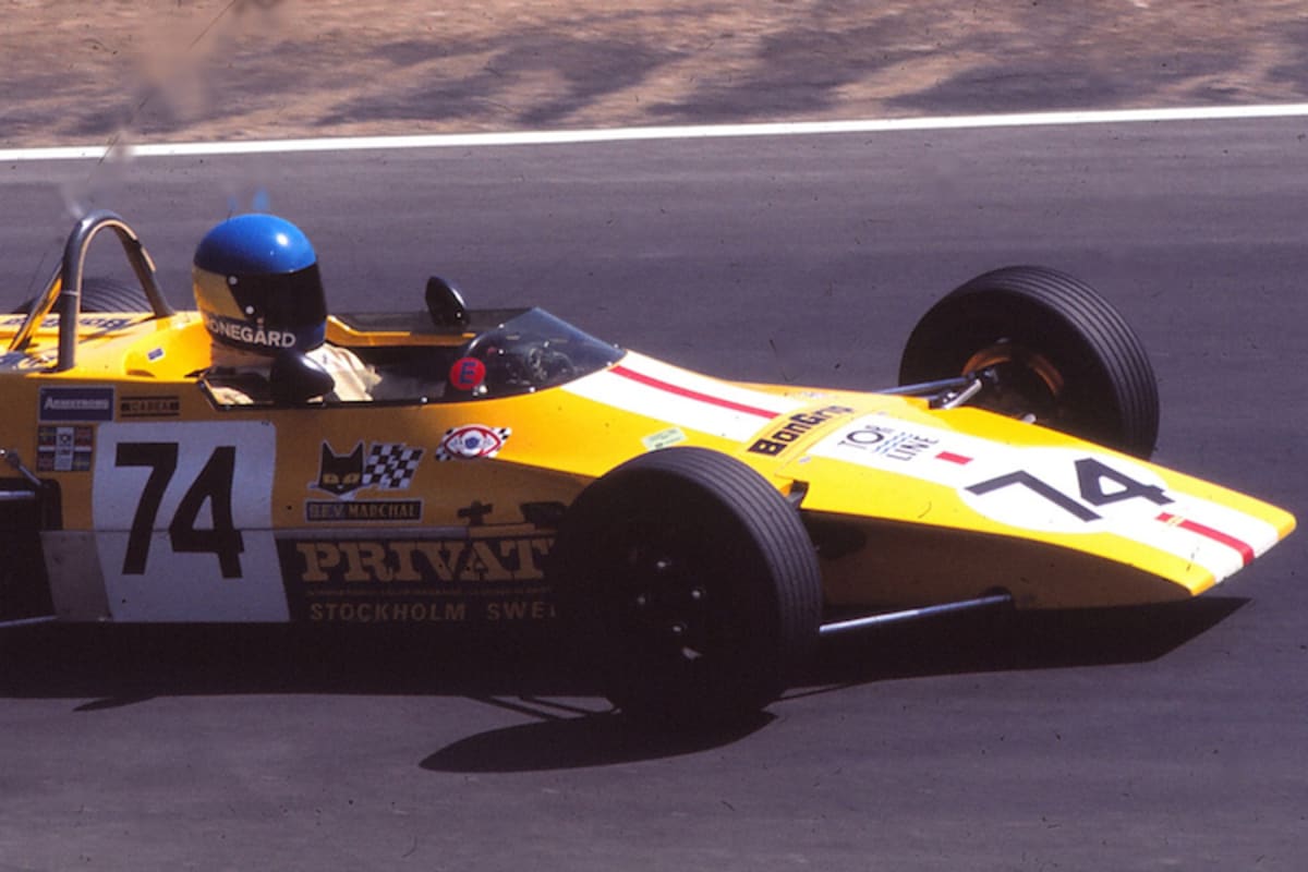 Der schwedische Super V-EM-Champion Greger Kronegaard im Lola Super V 