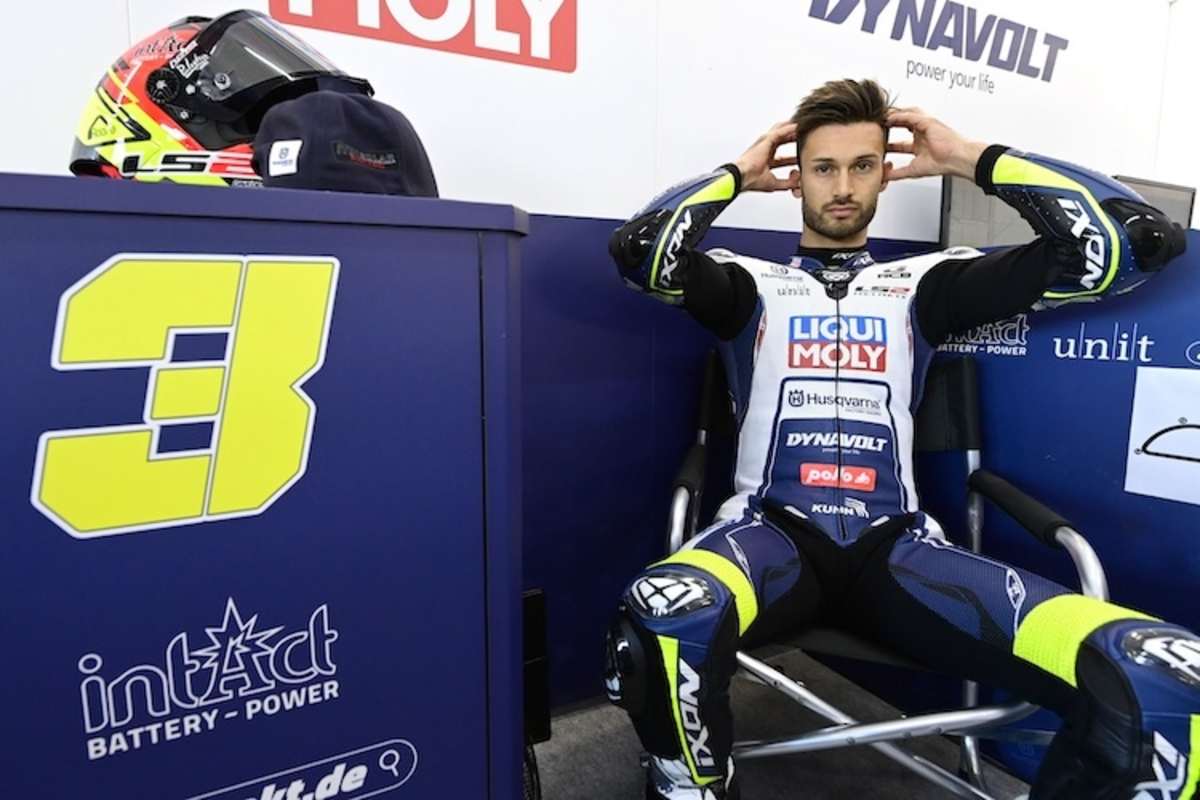 Vertrautes Team und Klasse. Nur die Kombination ist neu. Lukas Tulovic 2024 in der MotoE für das Dynavolt IntactGP E-Team