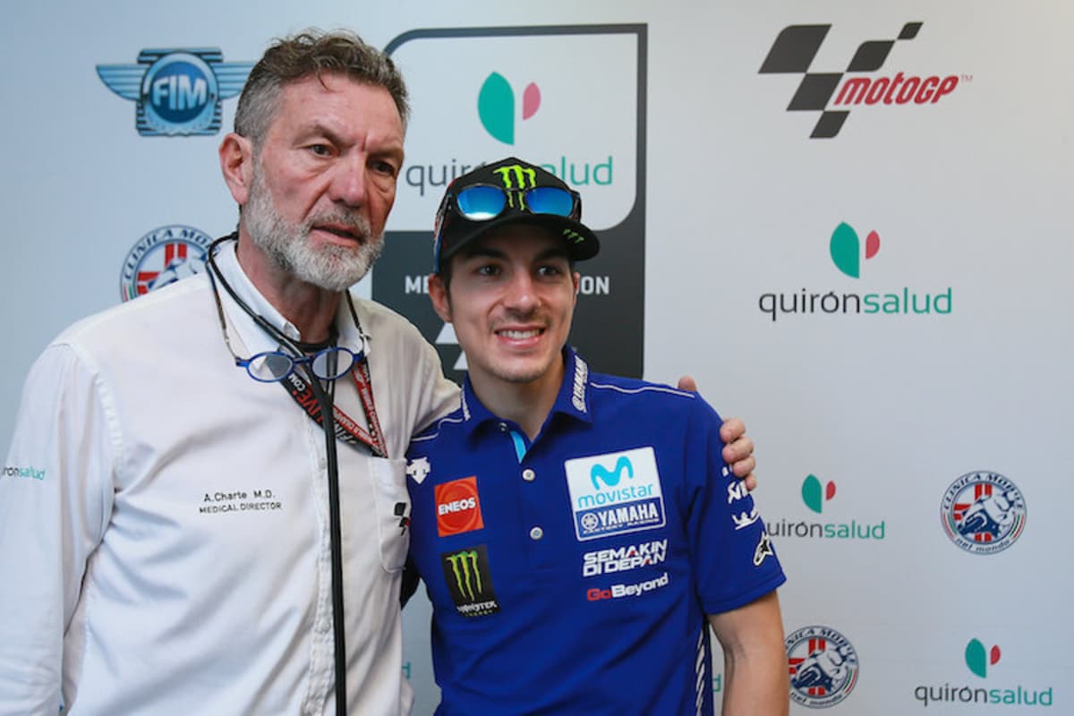 Yamaha-Talent Maverick Viñales und Dr. Angel Charte
